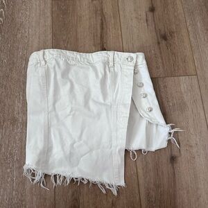 ZARA white denim tube top